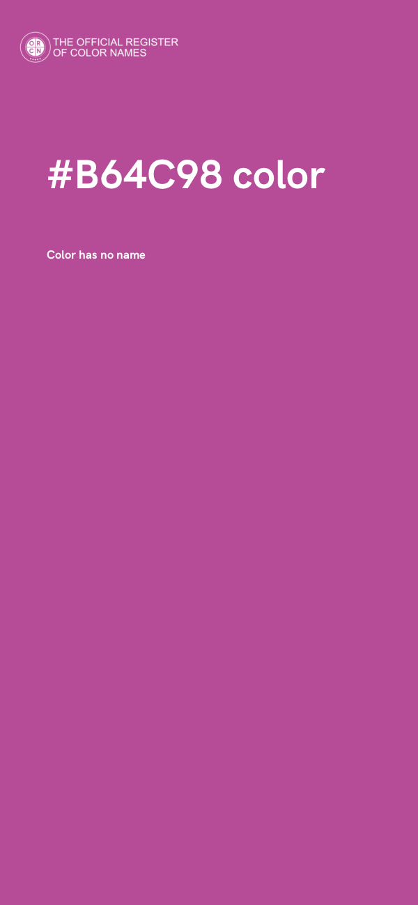 #B64C98 color image