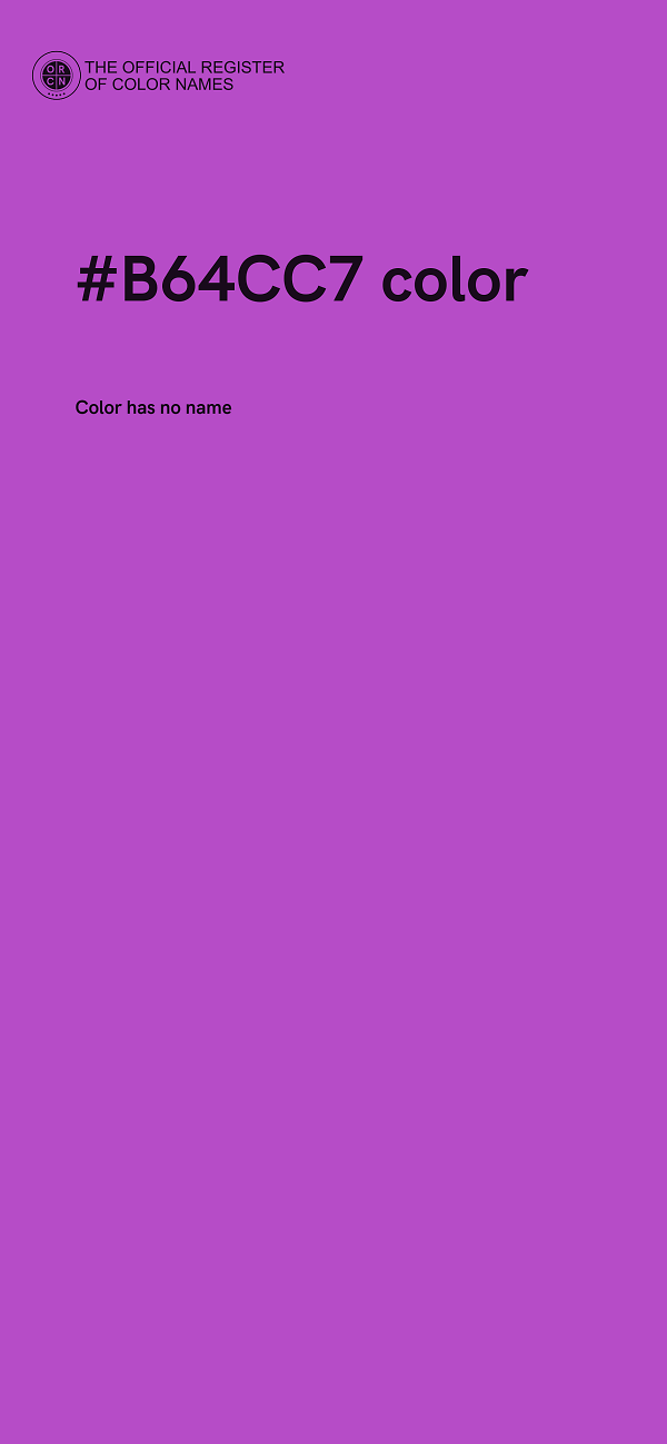 #B64CC7 color image