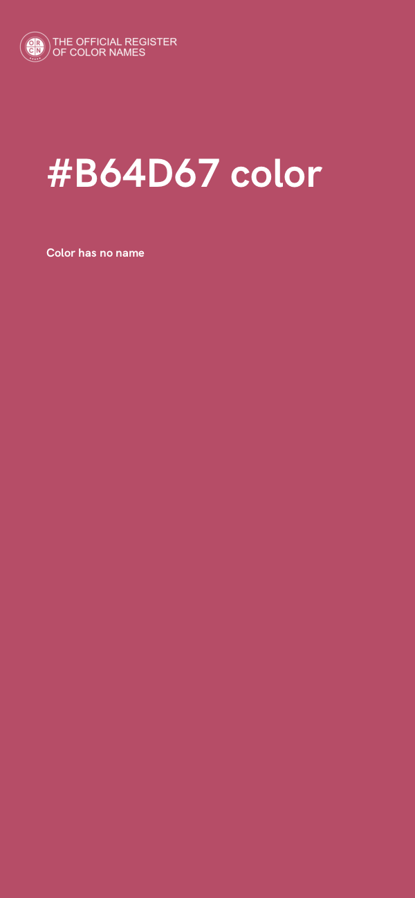 #B64D67 color image