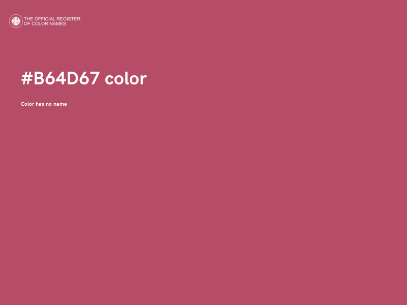 #B64D67 color image