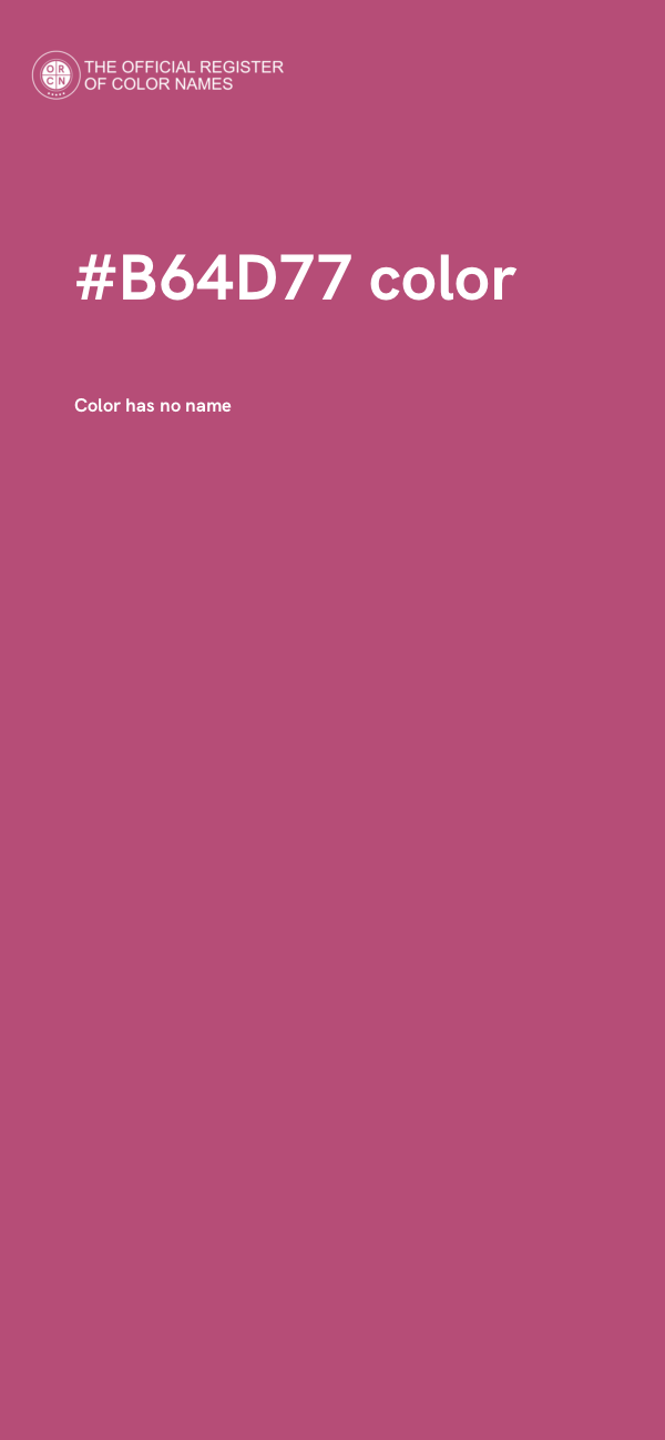 #B64D77 color image
