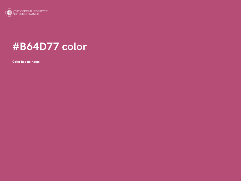 #B64D77 color image