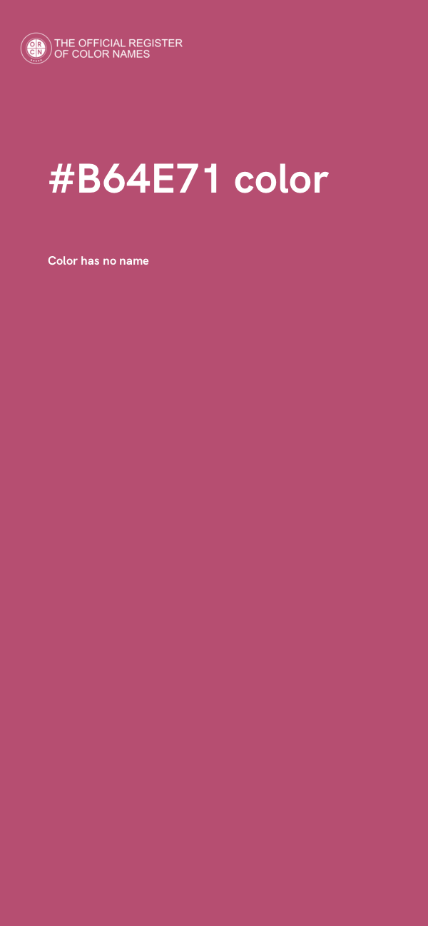 #B64E71 color image