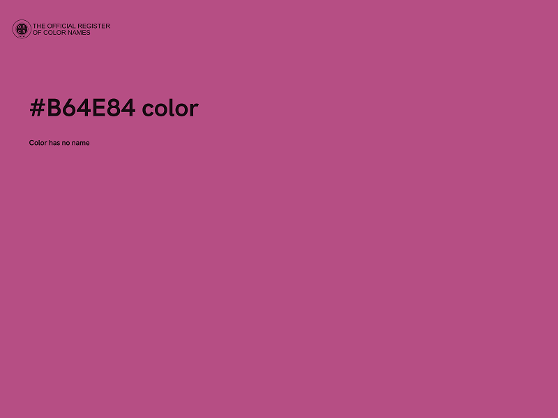 #B64E84 color image