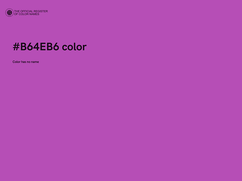 #B64EB6 color image