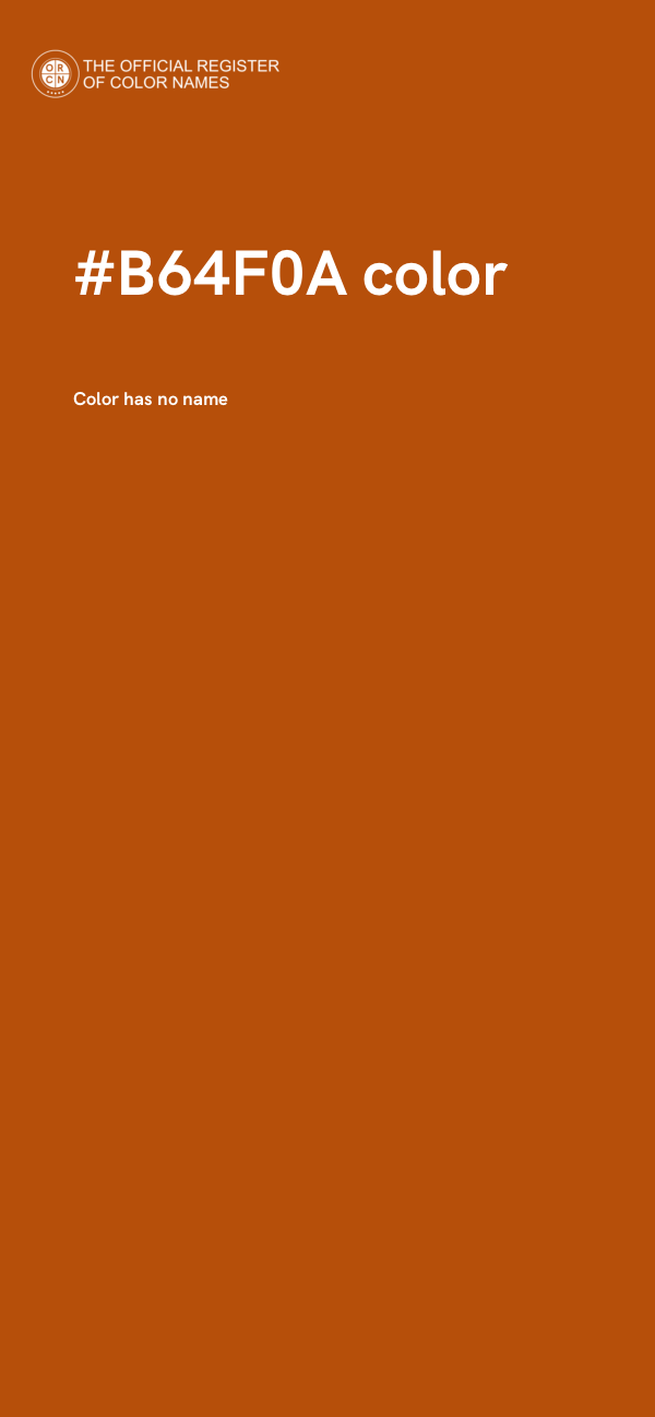 #B64F0A color image