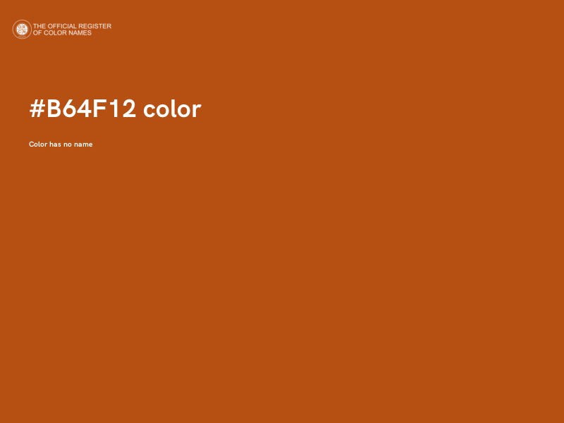 #B64F12 color image