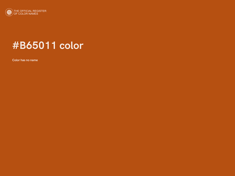 #B65011 color image