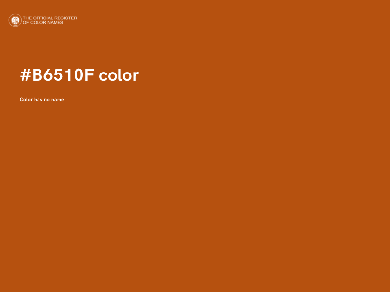 #B6510F color image