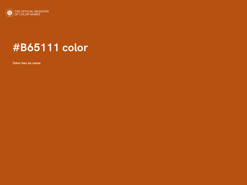 #B65111 color image