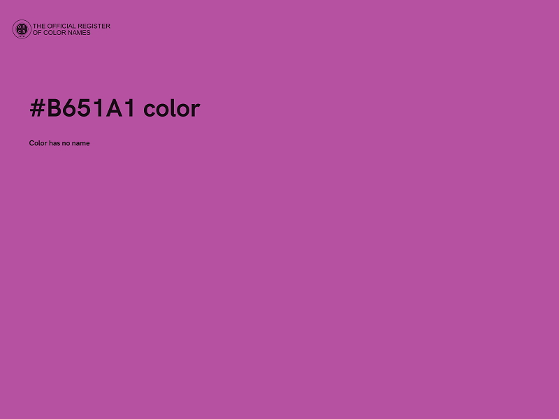 #B651A1 color image