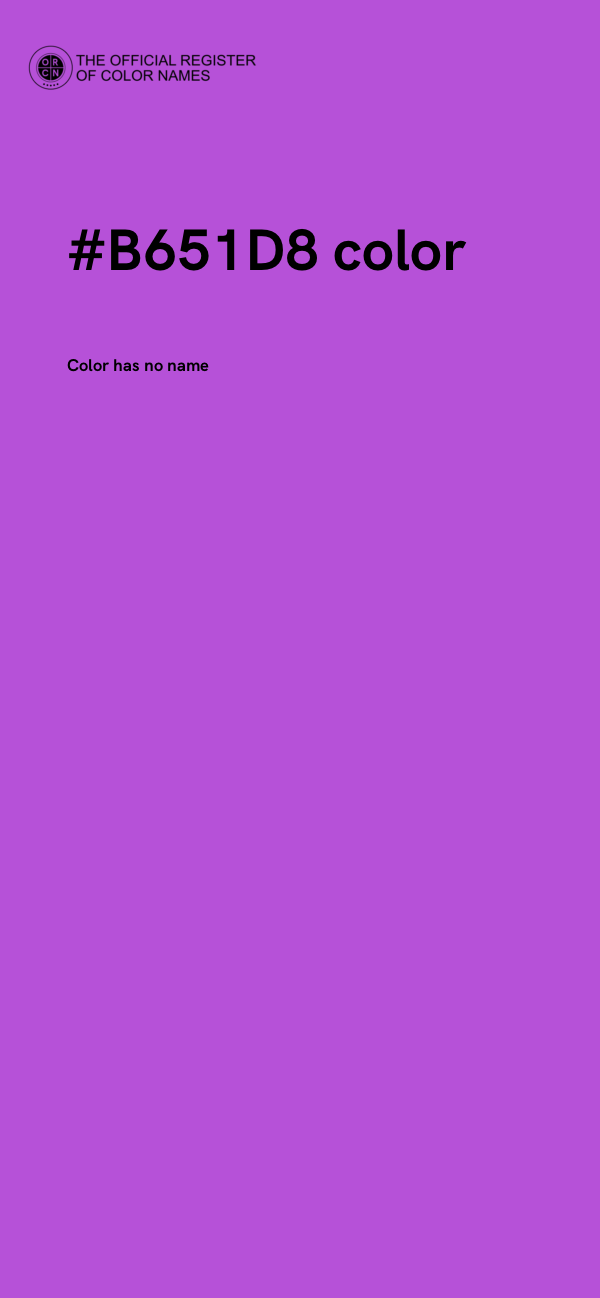 #B651D8 color image