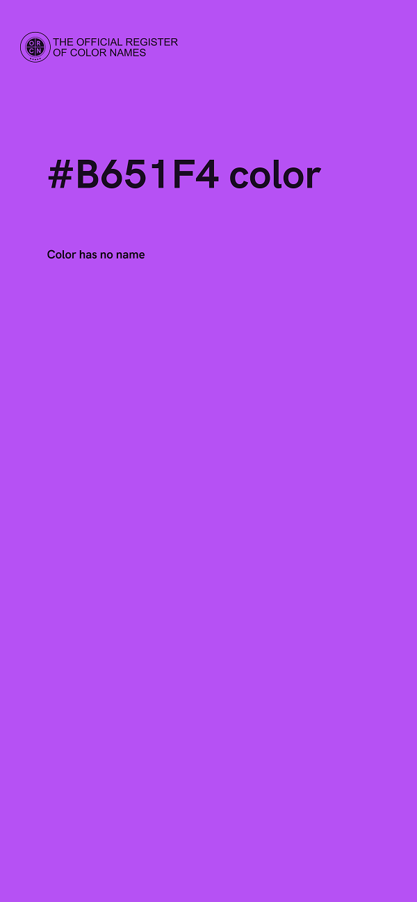 #B651F4 color image