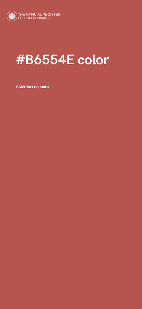 #B6554E color image