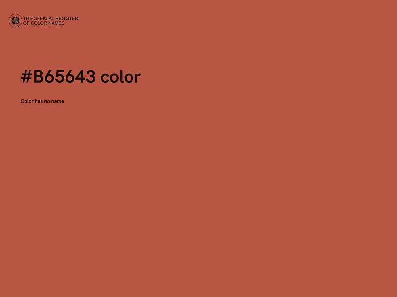 #B65643 color image