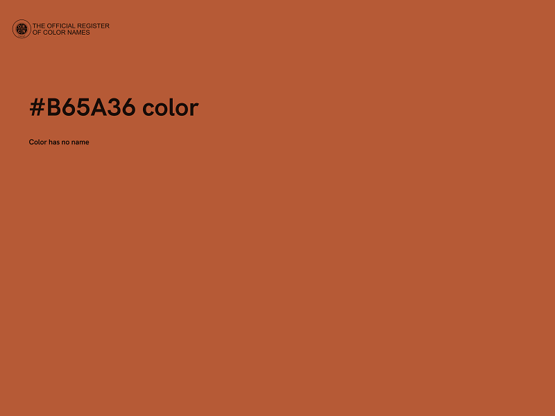 #B65A36 color image