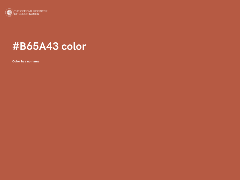 #B65A43 color image