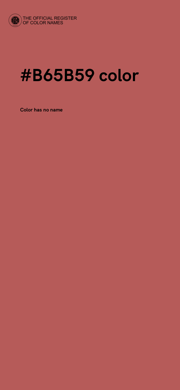 #B65B59 color image