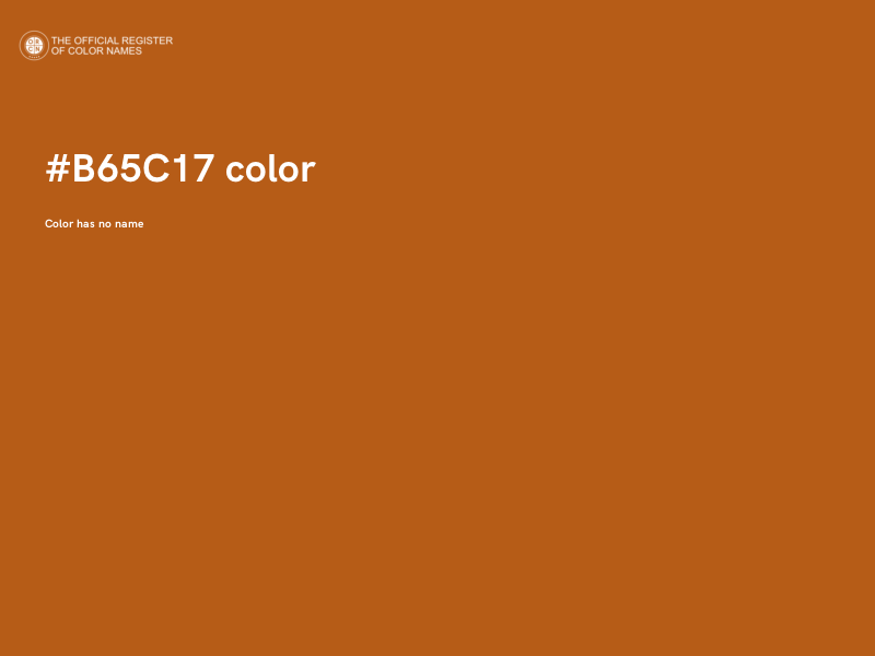 #B65C17 color image