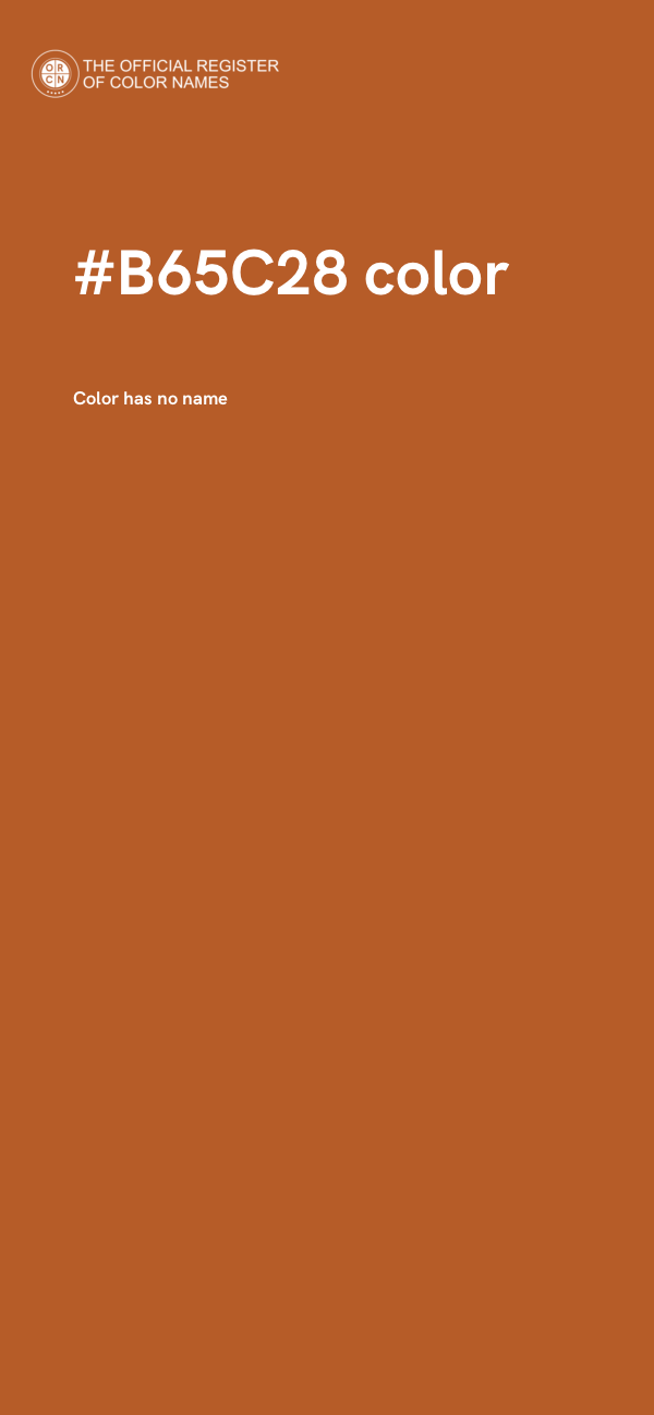 #B65C28 color image