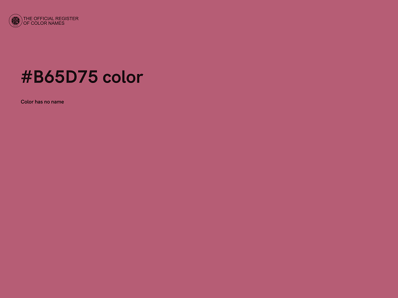 #B65D75 color image