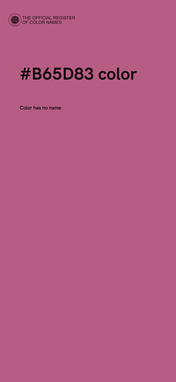 #B65D83 color image