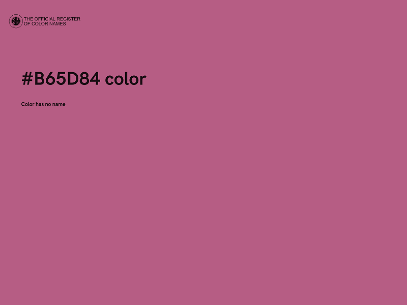 #B65D84 color image