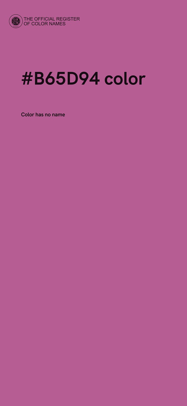 #B65D94 color image