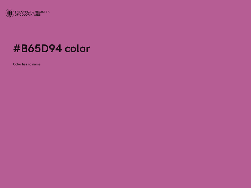 #B65D94 color image