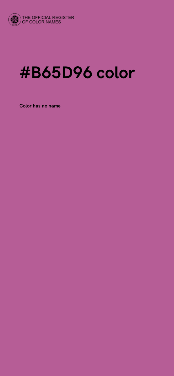 #B65D96 color image