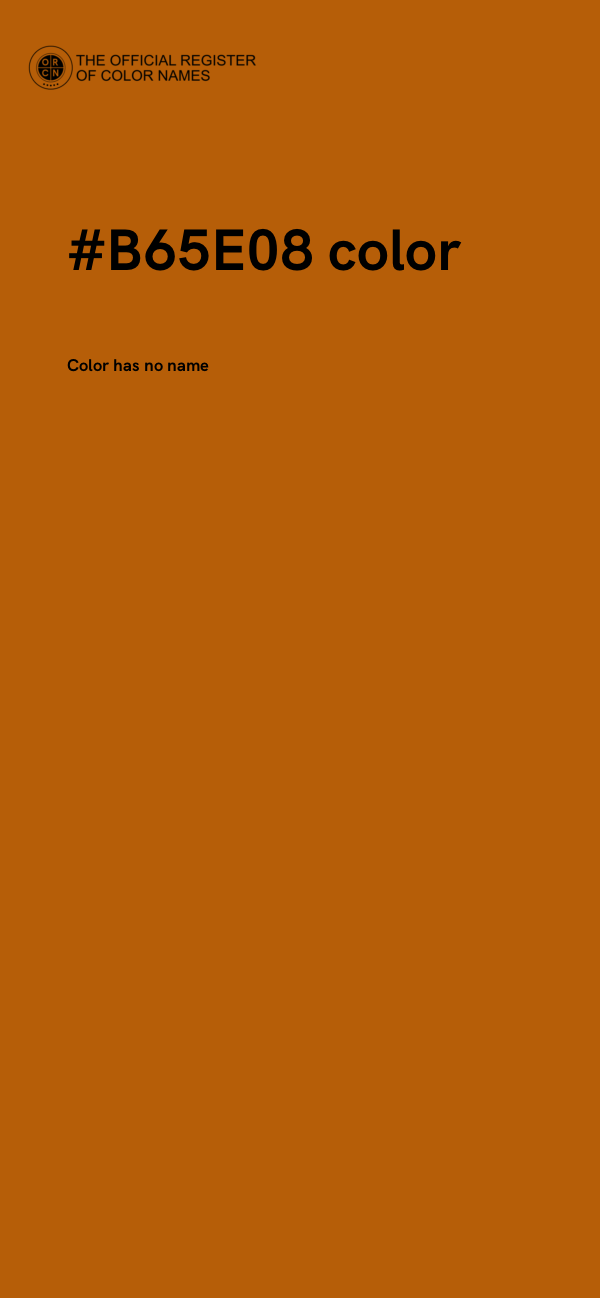 #B65E08 color image