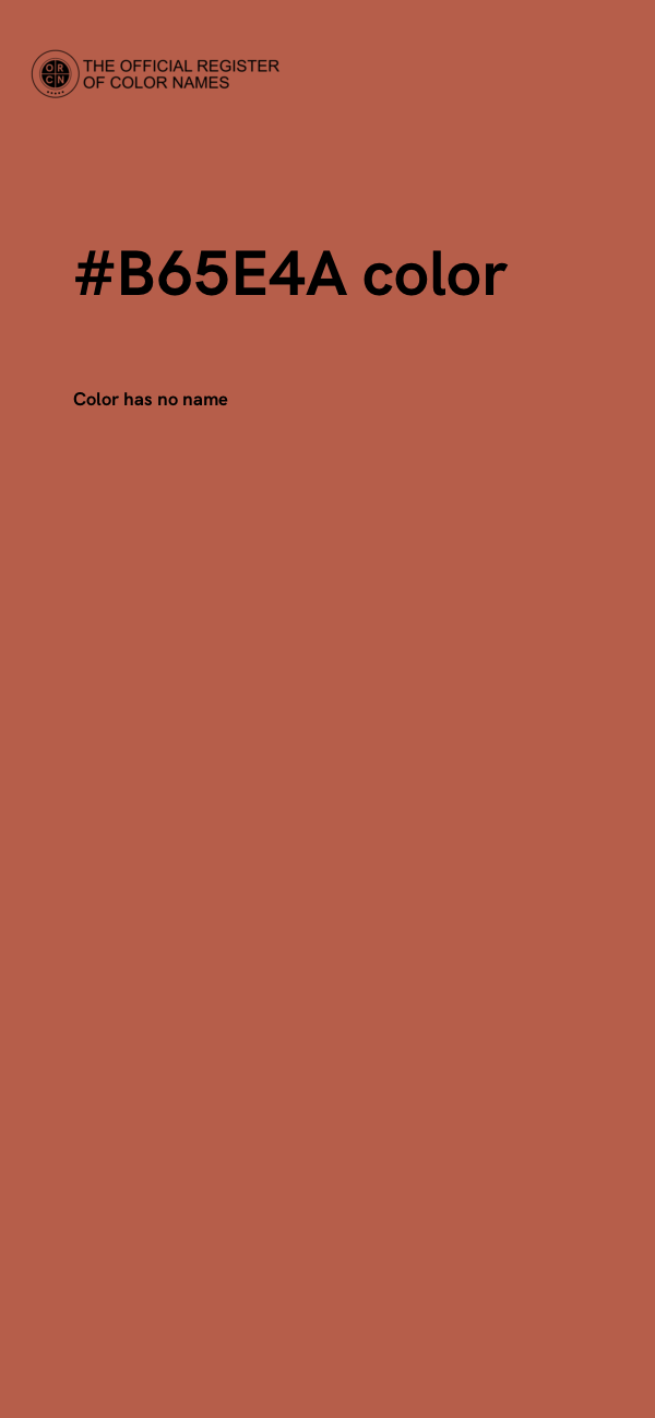 #B65E4A color image