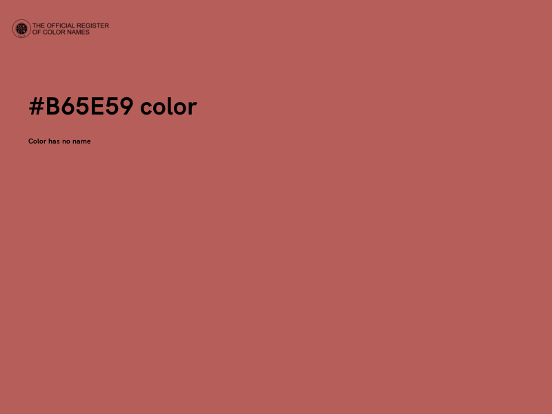#B65E59 color image