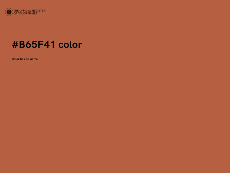 #B65F41 color image