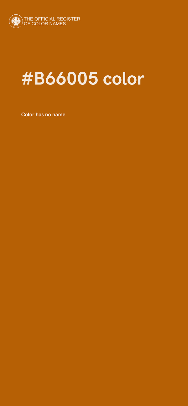#B66005 color image