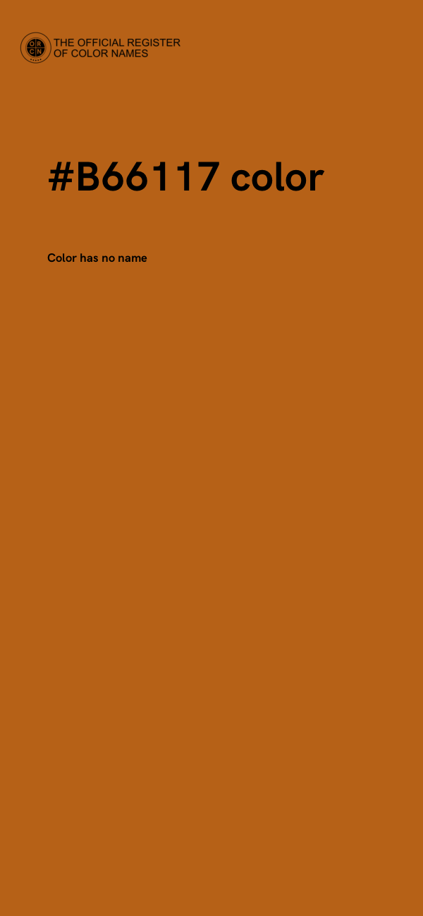 #B66117 color image
