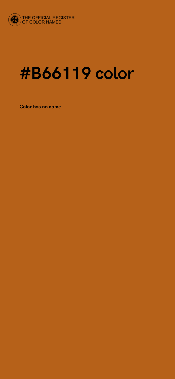 #B66119 color image