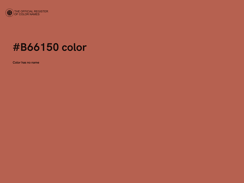 #B66150 color image