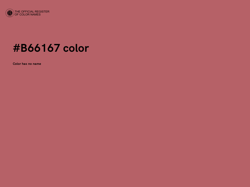 #B66167 color image