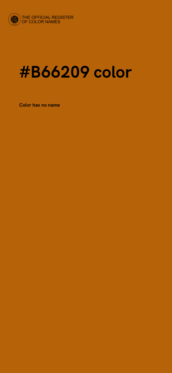 #B66209 color image