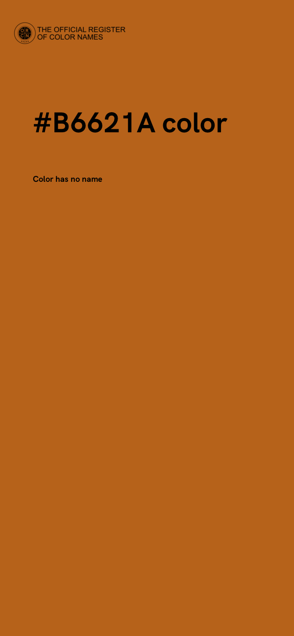 #B6621A color image