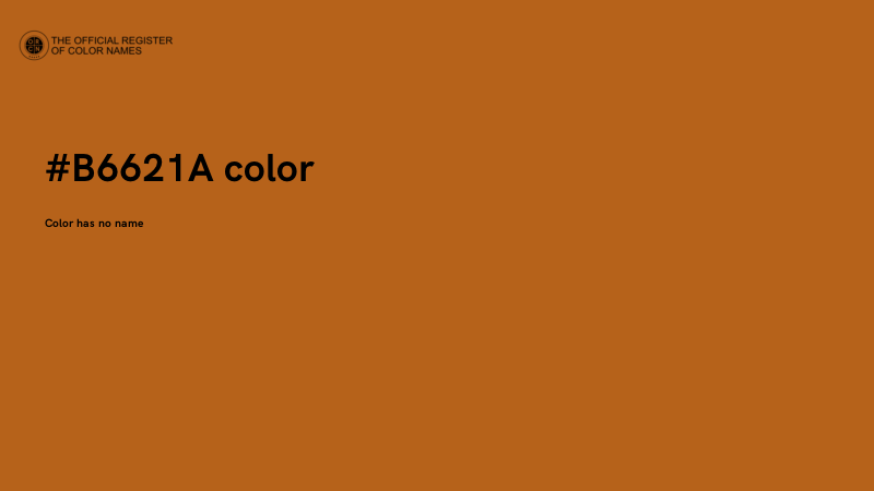 #B6621A color image