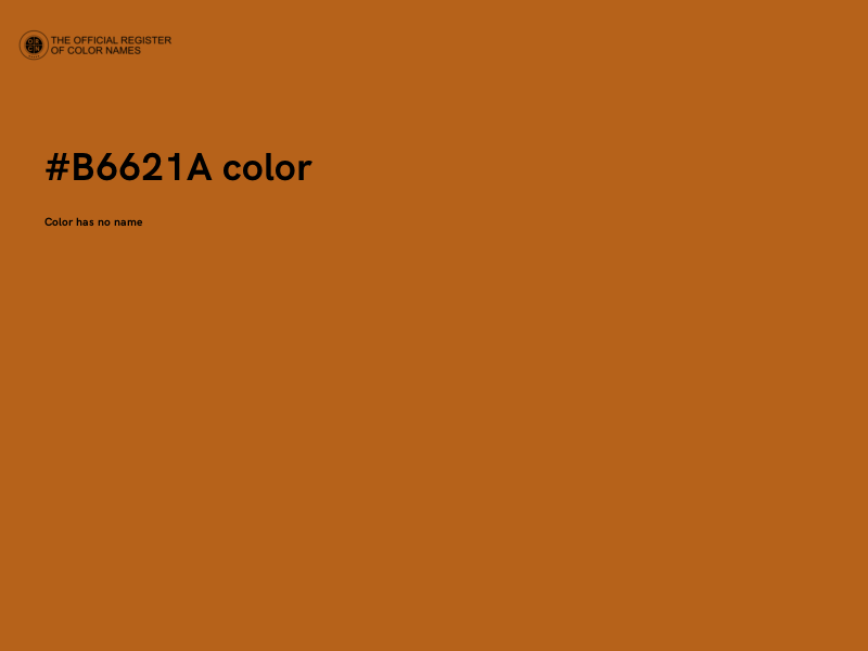 #B6621A color image