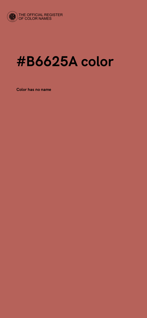 #B6625A color image