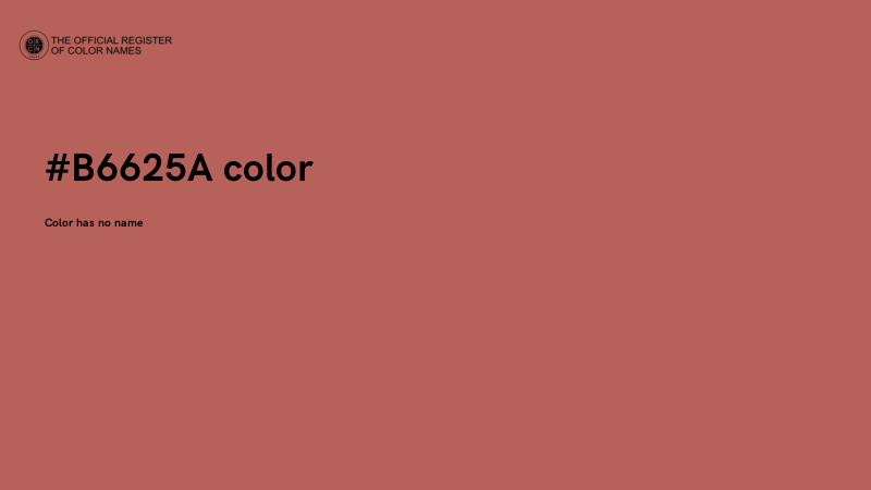 #B6625A color image