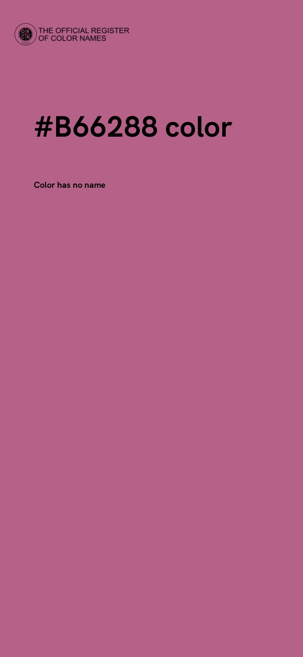 #B66288 color image