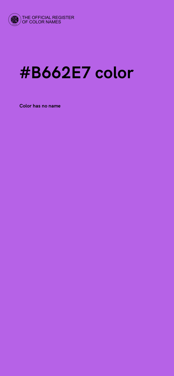 #B662E7 color image
