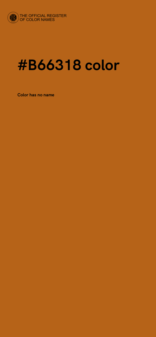 #B66318 color image