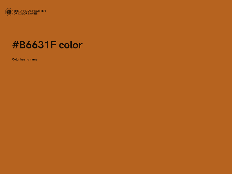 #B6631F color image