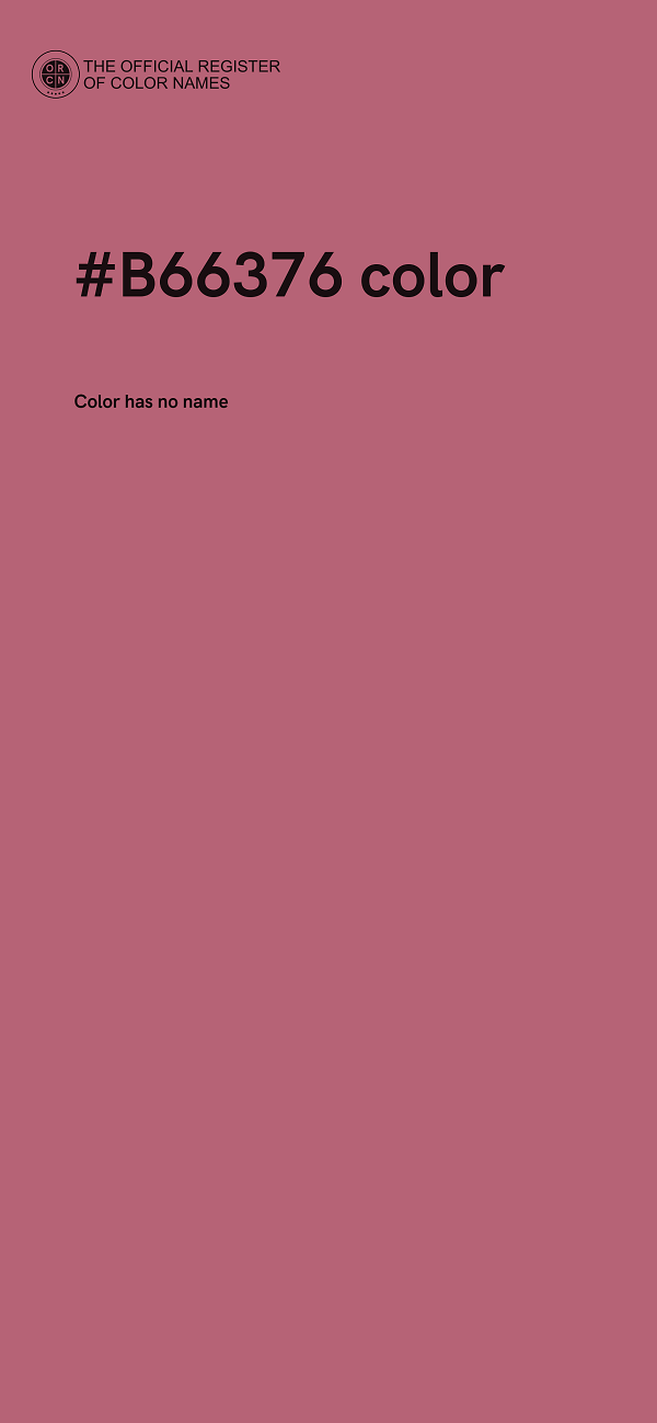 #B66376 color image